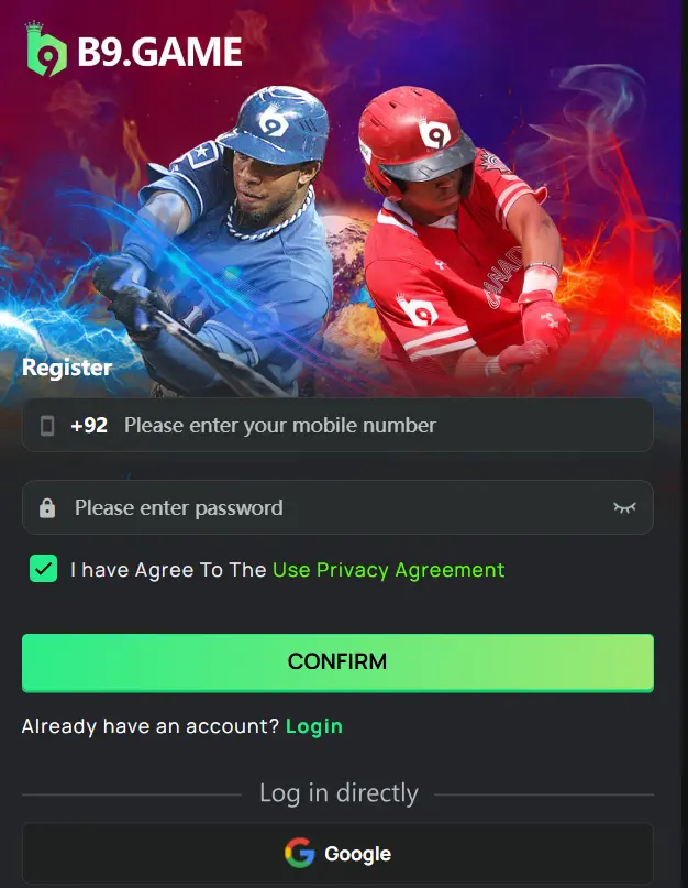 b9 game register